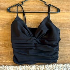 ZARA Black Ruched Crop - Size XS